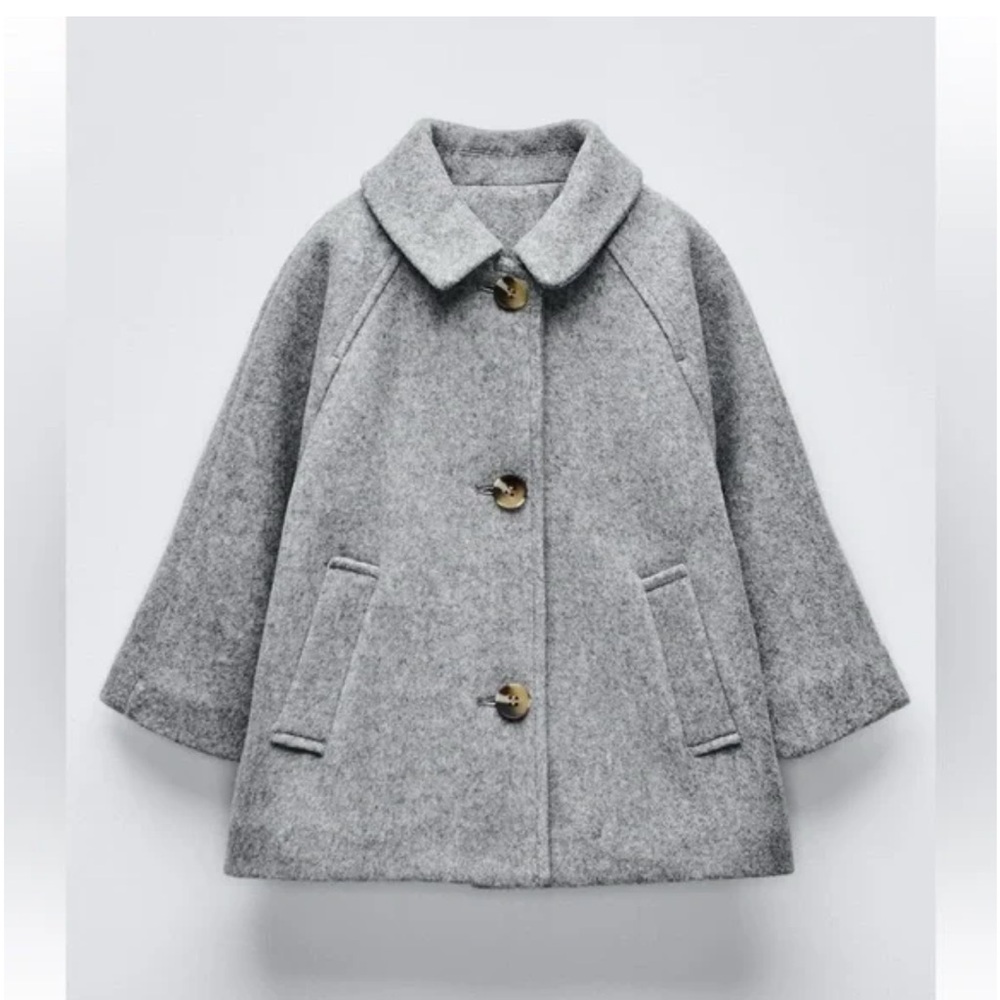 Zara Kids Gray Pea Coat